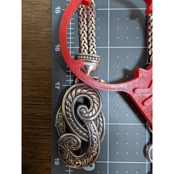 Brighton Belt Silver Bali Silvertone Double Strand L and XL avail READ main image 8